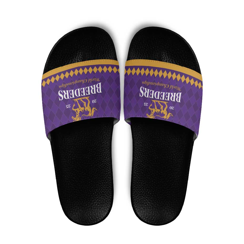 Personalized Breeders Horse Racing 2025 Slide Sandals Del Mar Awaits - Wonder Print Shop