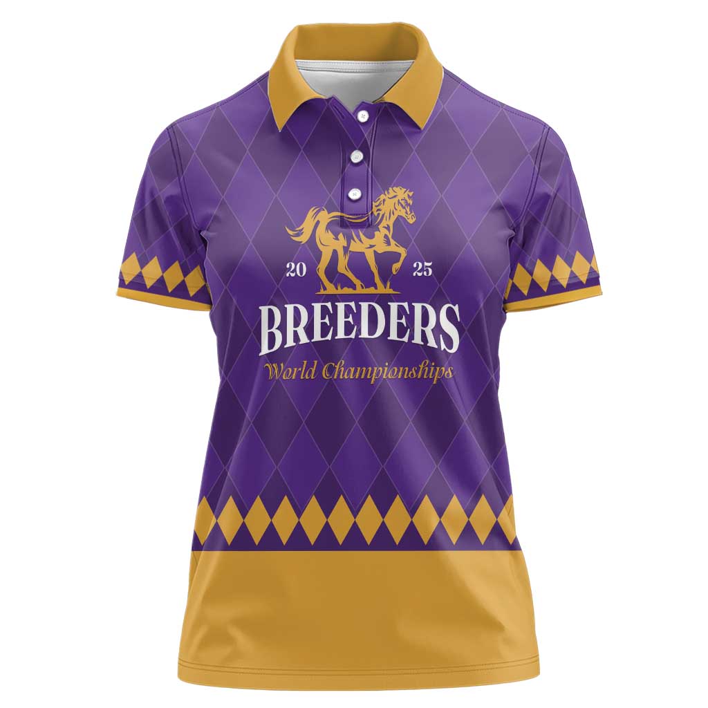 Personalized Breeders Horse Racing 2025 Women Polo Shirt Del Mar Awaits - Wonder Print Shop
