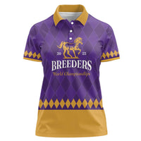 Personalized Breeders Horse Racing 2025 Women Polo Shirt Del Mar Awaits - Wonder Print Shop