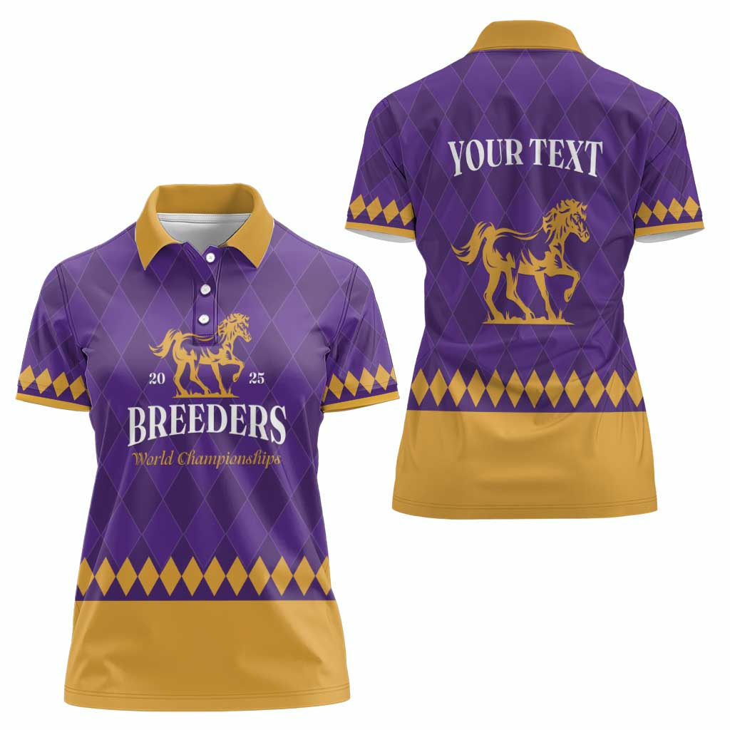 Personalized Breeders Horse Racing 2025 Women Polo Shirt Del Mar Awaits - Wonder Print Shop