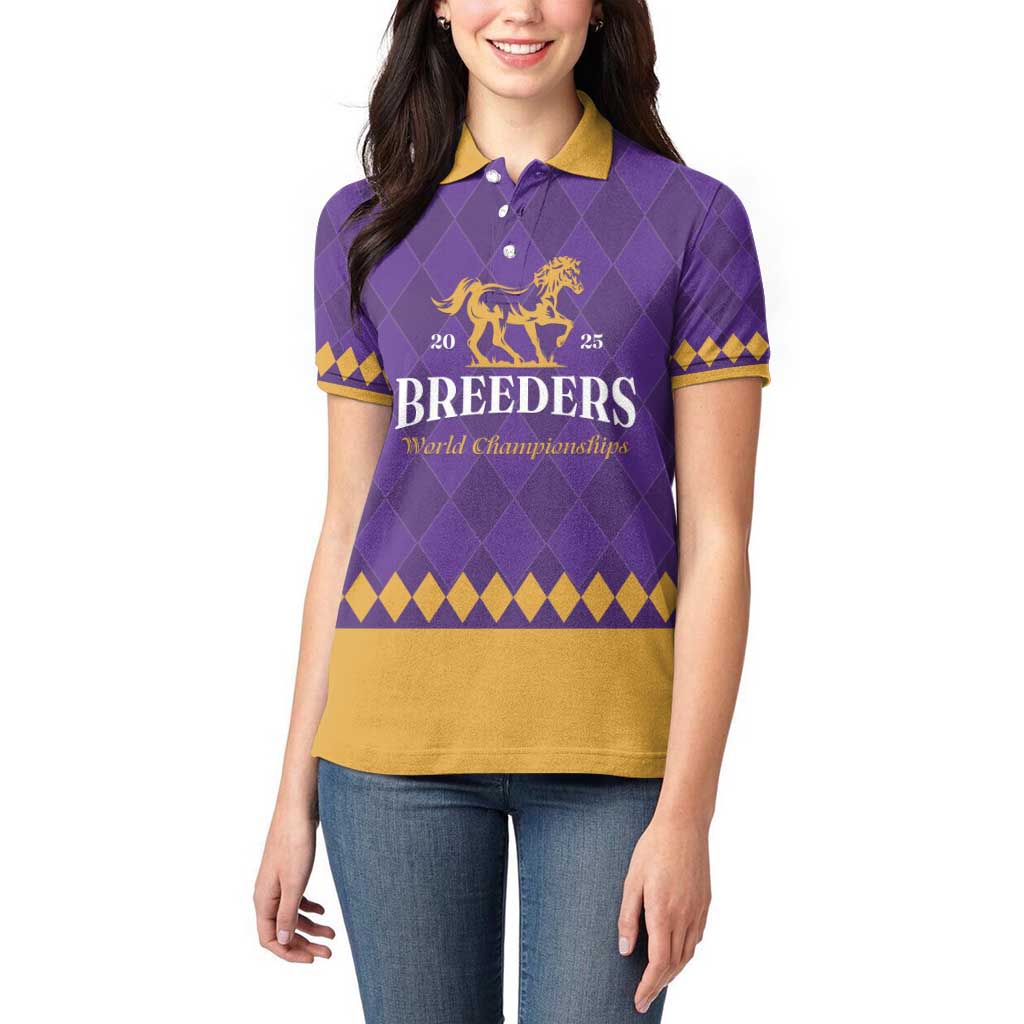 Personalized Breeders Horse Racing 2025 Women Polo Shirt Del Mar Awaits - Wonder Print Shop