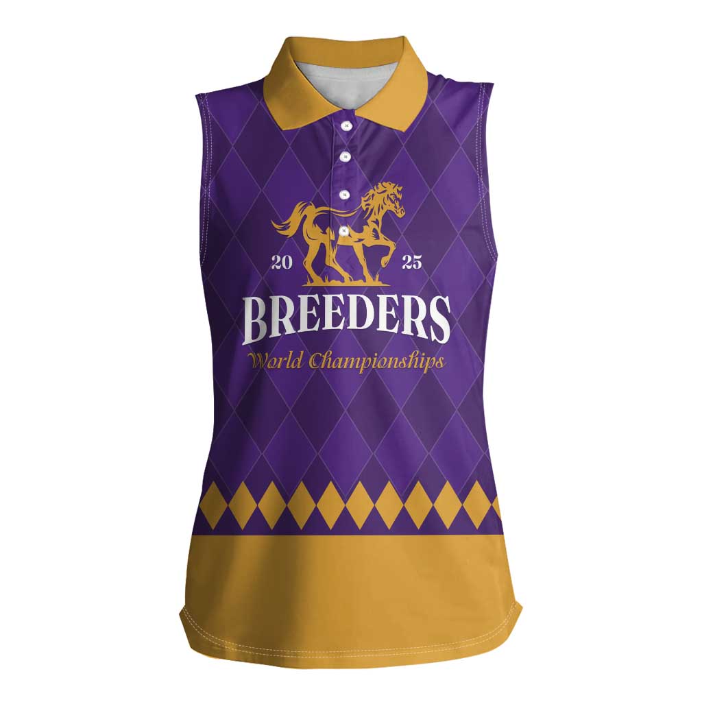 Personalized Breeders Horse Racing 2025 Women Sleeveless Polo Shirt Del Mar Awaits - Wonder Print Shop