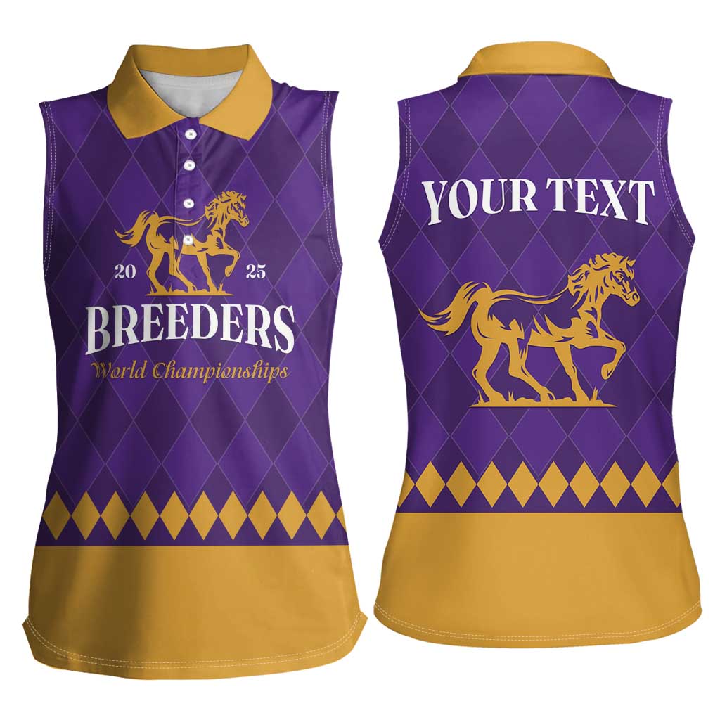 Personalized Breeders Horse Racing 2025 Women Sleeveless Polo Shirt Del Mar Awaits - Wonder Print Shop