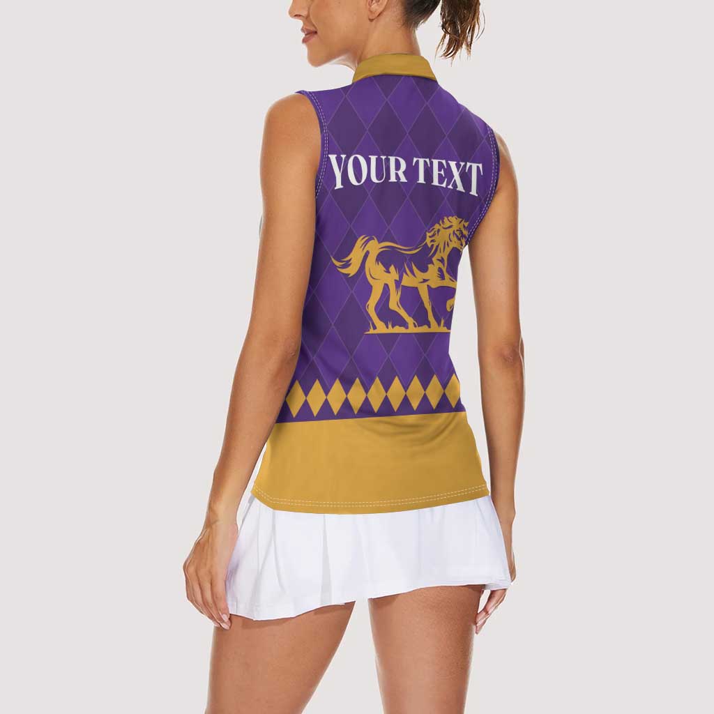 Personalized Breeders Horse Racing 2025 Women Sleeveless Polo Shirt Del Mar Awaits - Wonder Print Shop