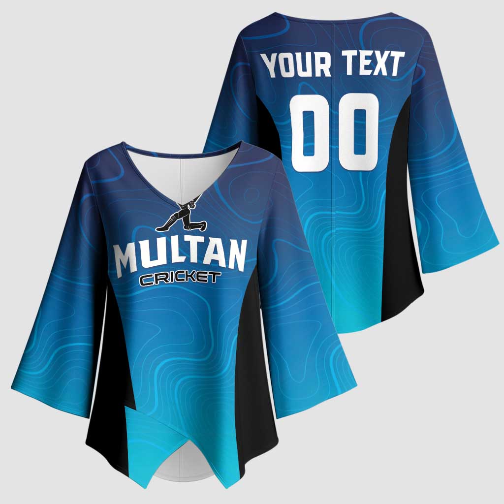 Custom Multan Cricket Kimono Sleeve Blouse Sultan Dreams Do Come True - Wonder Print Shop