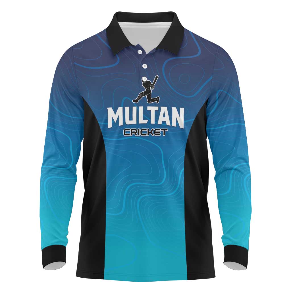Custom Multan Cricket Long Sleeve Polo Shirt Sultan Dreams Do Come True - Wonder Print Shop