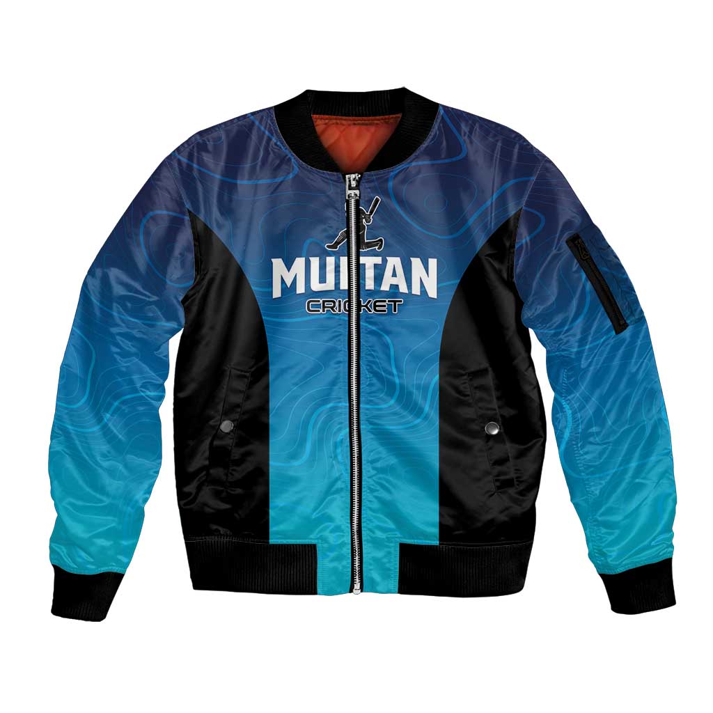 Custom Multan Cricket Sleeve Zip Bomber Jacket Sultan Dreams Do Come True - Wonder Print Shop