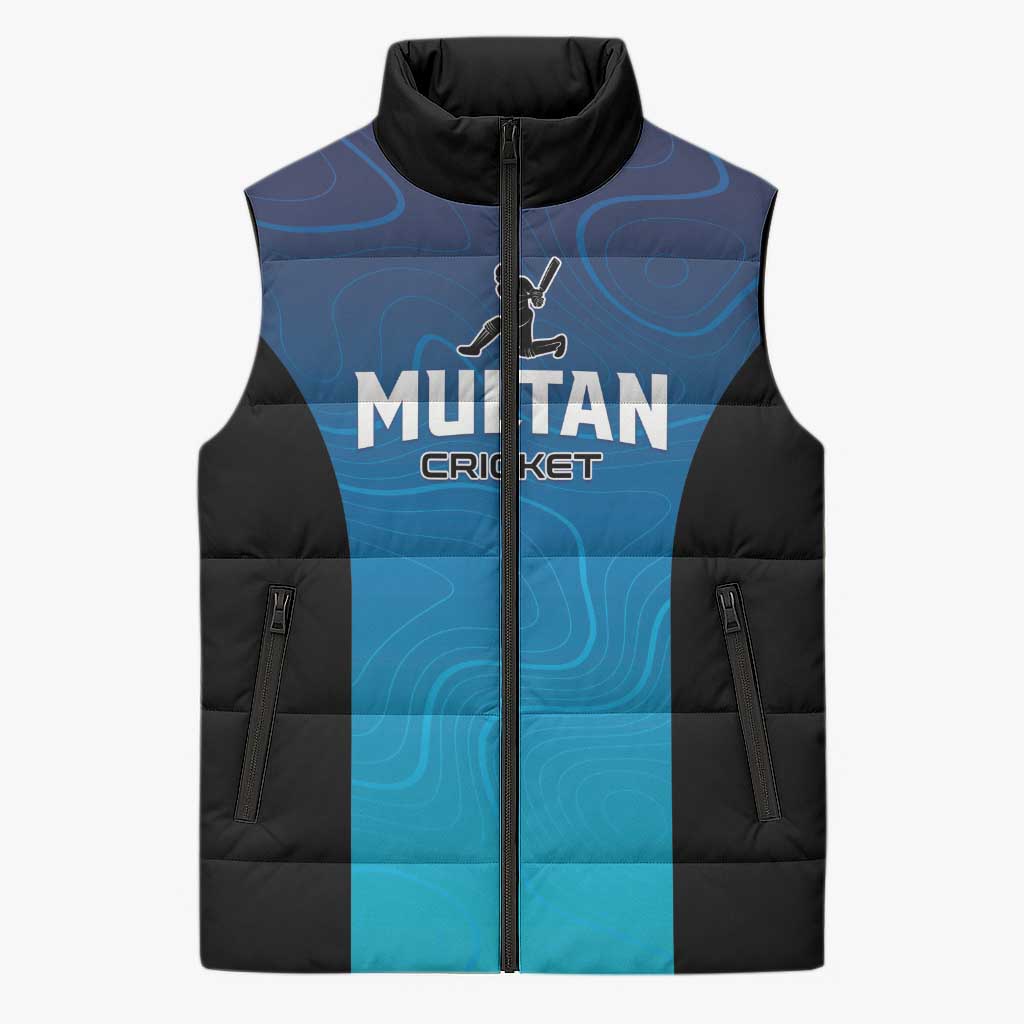 Custom Multan Cricket Sleeveless Puffer Jacket Sultan Dreams Do Come True - Wonder Print Shop