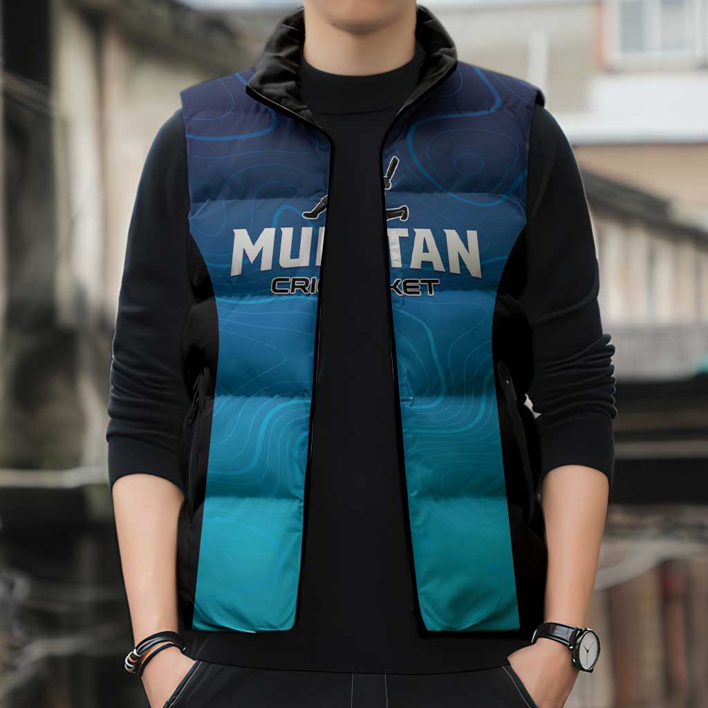 Custom Multan Cricket Sleeveless Puffer Jacket Sultan Dreams Do Come True - Wonder Print Shop