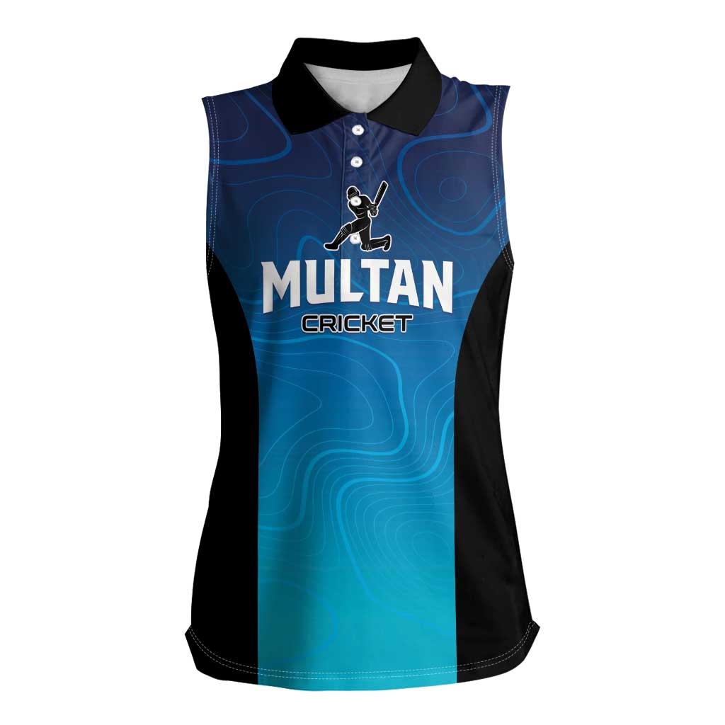 Custom Multan Cricket Women Sleeveless Polo Shirt Sultan Dreams Do Come True - Wonder Print Shop