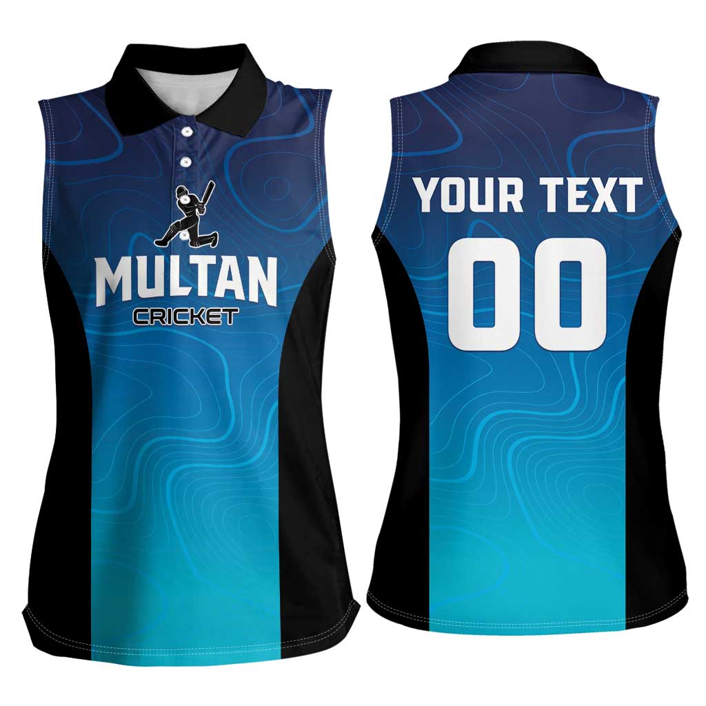 Custom Multan Cricket Women Sleeveless Polo Shirt Sultan Dreams Do Come True - Wonder Print Shop