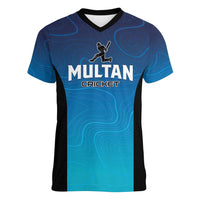Custom Multan Cricket Women V-Neck T-Shirt Sultan Dreams Do Come True - Wonder Print Shop