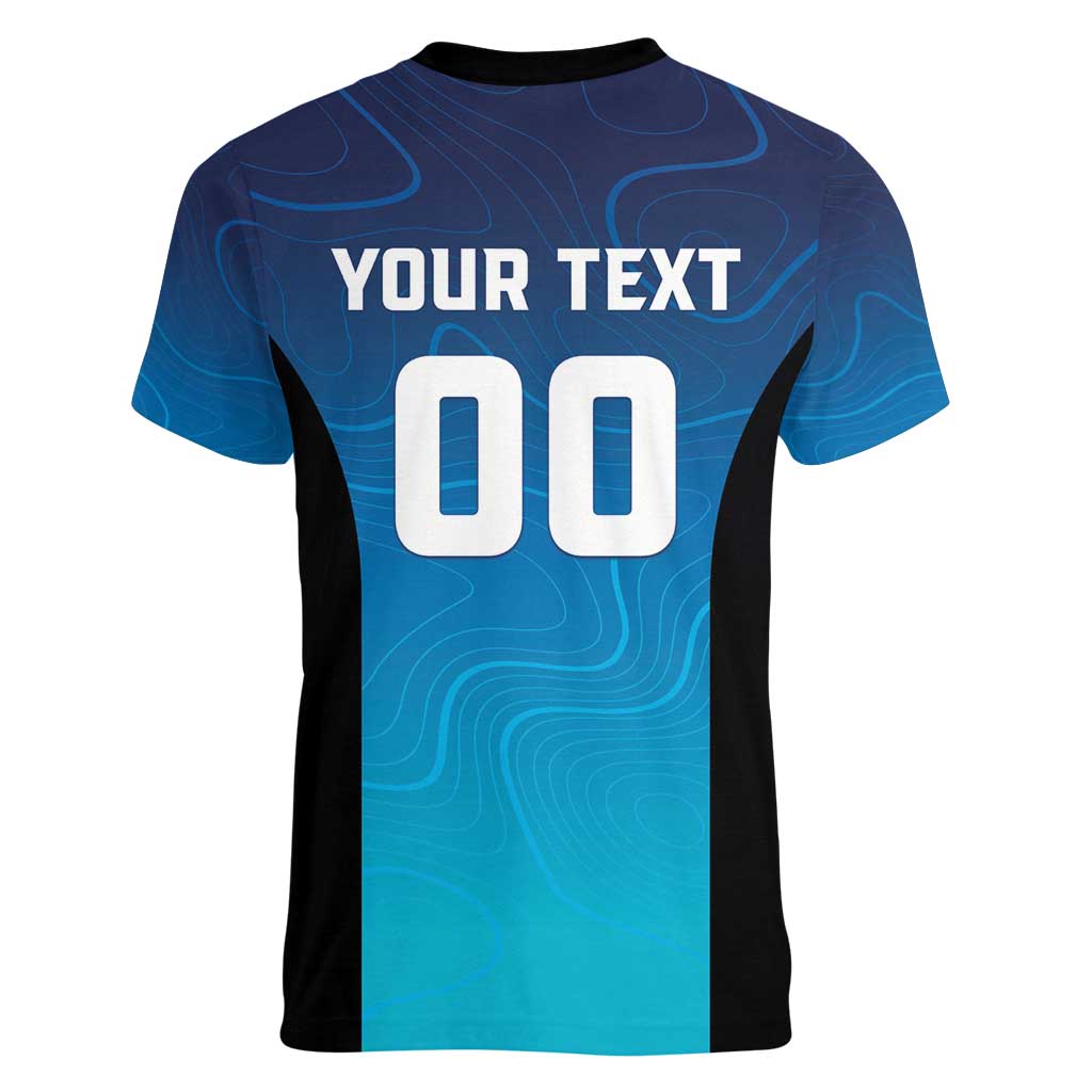 Custom Multan Cricket Women V-Neck T-Shirt Sultan Dreams Do Come True - Wonder Print Shop
