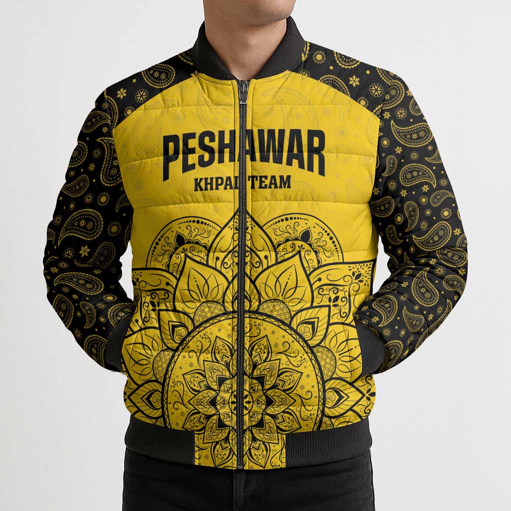 Custom Peshawar Cricket Bomber Puffer Jacket Hum Zalmi Hum Peshawar - Wonder Print Shop