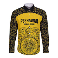 Custom Peshawar Cricket Long Sleeve Button Shirt Hum Zalmi Hum Peshawar - Wonder Print Shop