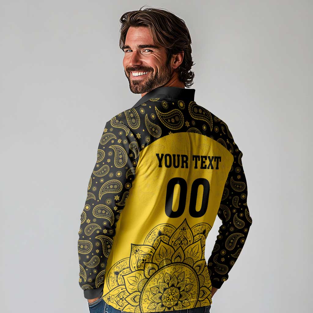 Custom Peshawar Cricket Long Sleeve Polo Shirt Hum Zalmi Hum Peshawar - Wonder Print Shop