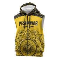 Custom Peshawar Cricket Sleeveless Zip Hoodie Hum Zalmi Hum Peshawar - Wonder Print Shop
