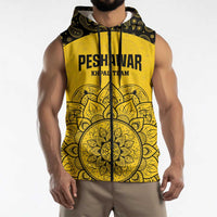 Custom Peshawar Cricket Sleeveless Zip Hoodie Hum Zalmi Hum Peshawar - Wonder Print Shop