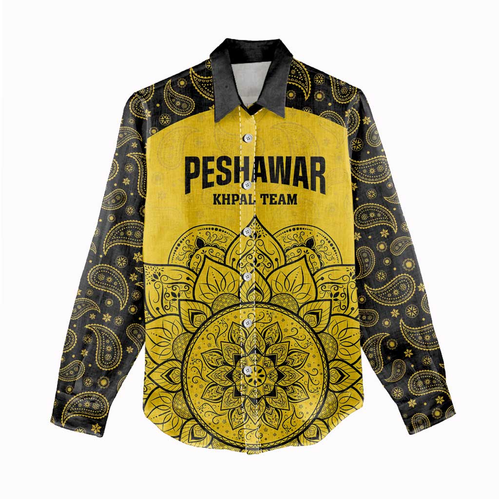 Custom Peshawar Cricket Women Casual Shirt Hum Zalmi Hum Peshawar - Wonder Print Shop