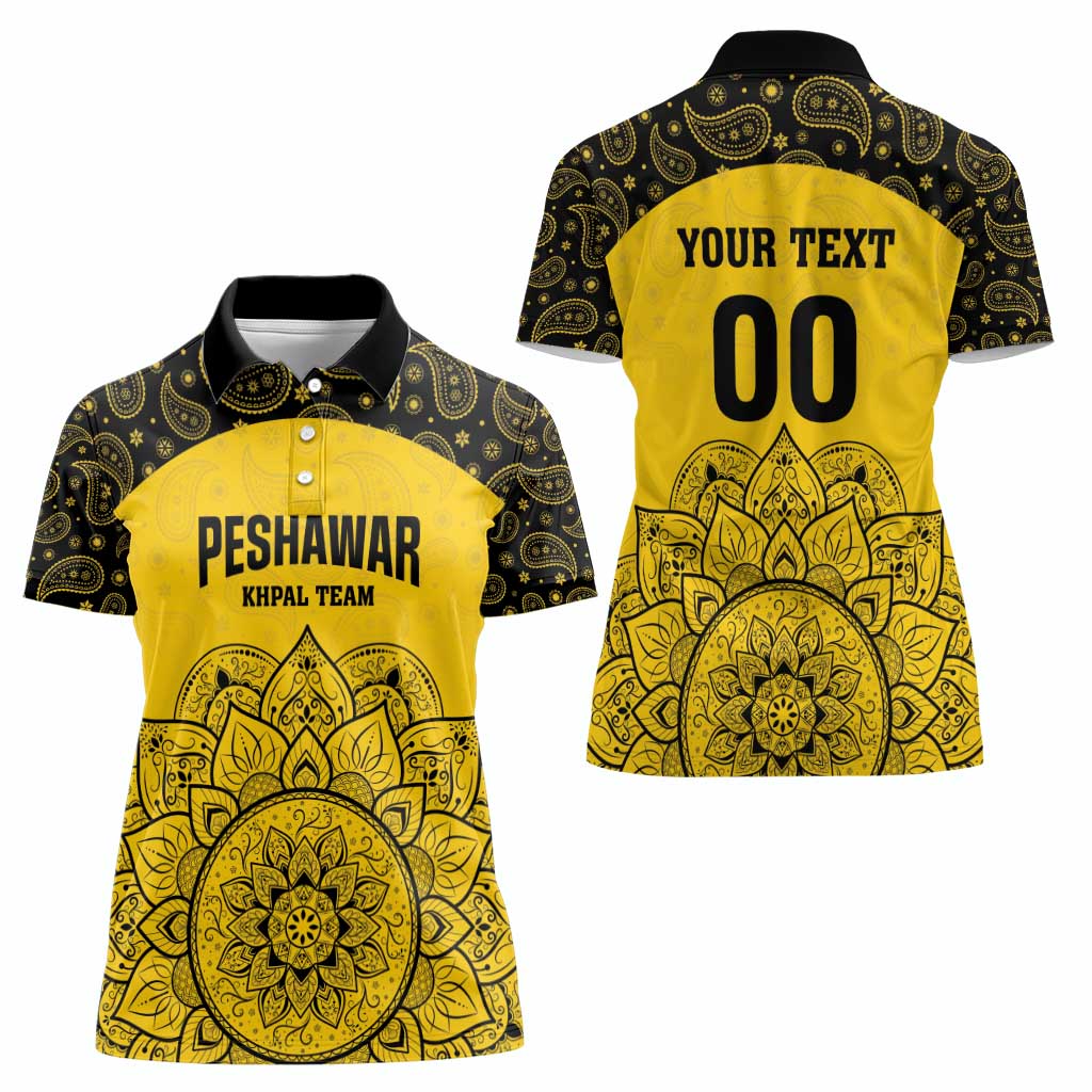 Custom Peshawar Cricket Women Polo Shirt Hum Zalmi Hum Peshawar - Wonder Print Shop