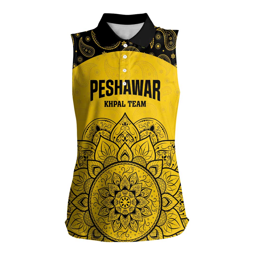 Custom Peshawar Cricket Women Sleeveless Polo Shirt Hum Zalmi Hum Peshawar - Wonder Print Shop