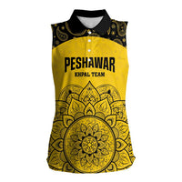 Custom Peshawar Cricket Women Sleeveless Polo Shirt Hum Zalmi Hum Peshawar - Wonder Print Shop