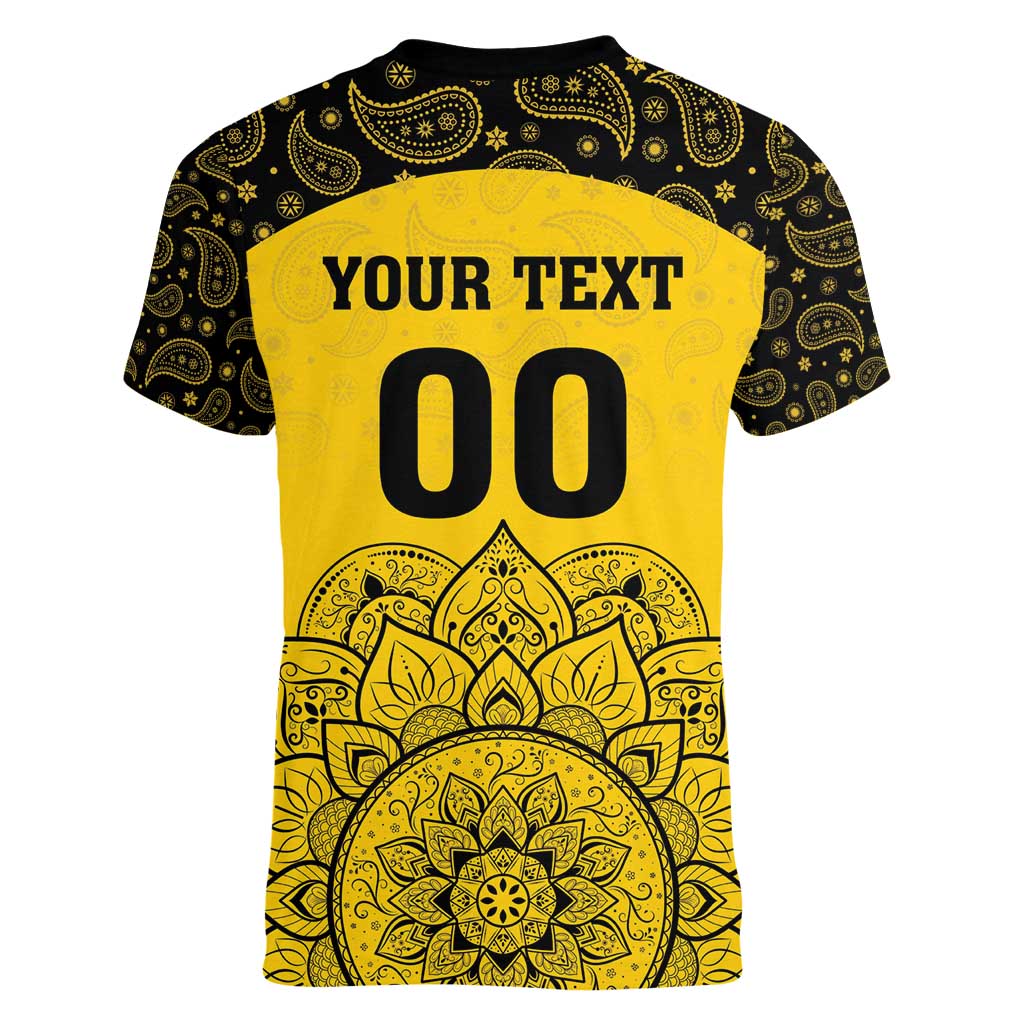 Custom Peshawar Cricket Women V-Neck T-Shirt Hum Zalmi Hum Peshawar - Wonder Print Shop