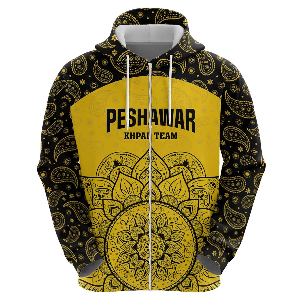Custom Peshawar Cricket Zip Hoodie Hum Zalmi Hum Peshawar - Wonder Print Shop