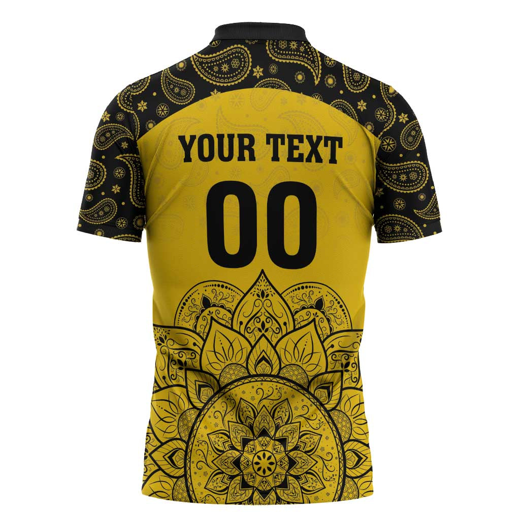 Custom Peshawar Cricket Zipper Polo Shirt Hum Zalmi Hum Peshawar - Wonder Print Shop