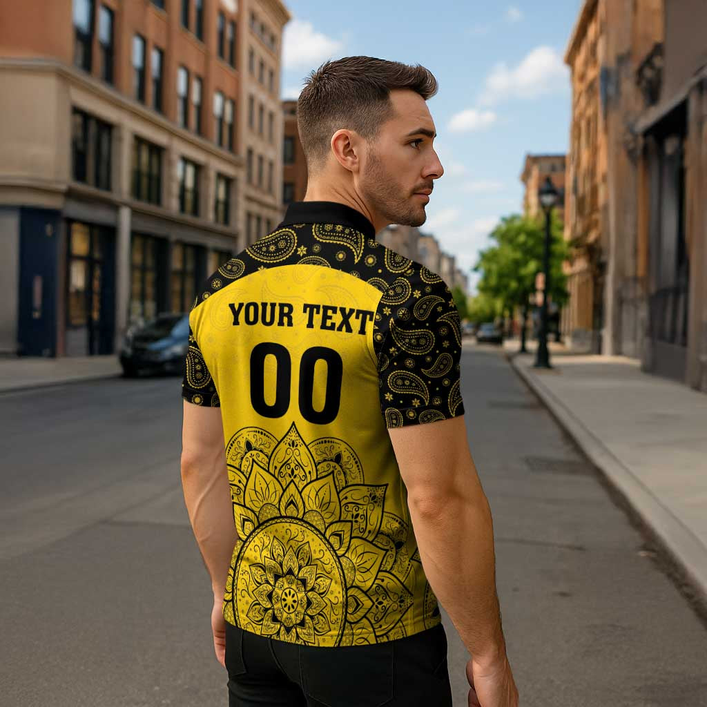 Custom Peshawar Cricket Zipper Polo Shirt Hum Zalmi Hum Peshawar - Wonder Print Shop