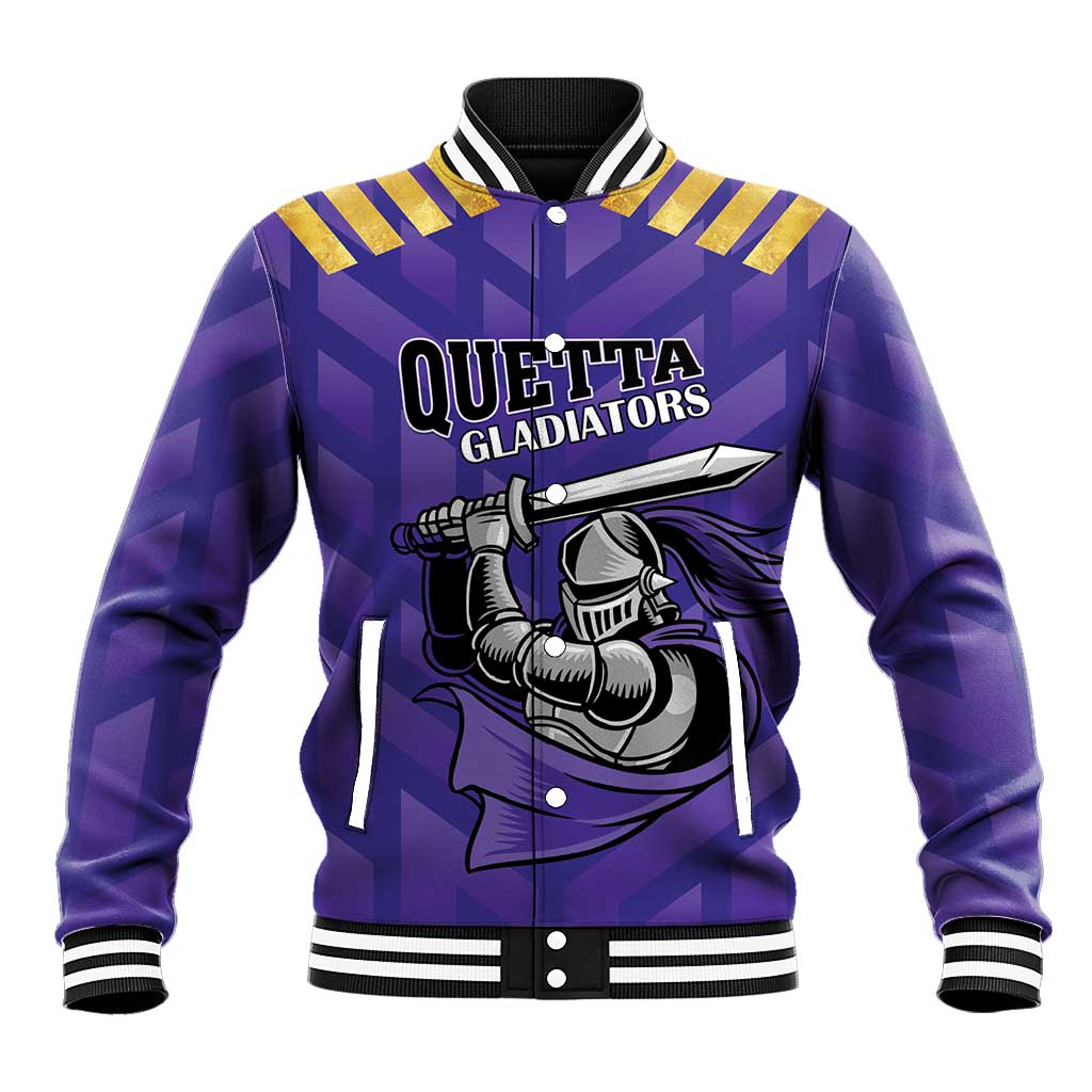Custom Quetta Cricket Gladiators Baseball Jacket One Force Purple Force - Wonder Print Shop