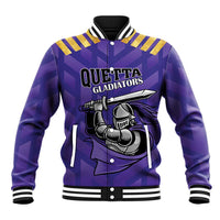 Custom Quetta Cricket Gladiators Baseball Jacket One Force Purple Force - Wonder Print Shop