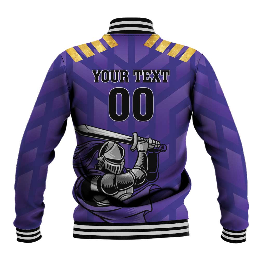 Custom Quetta Cricket Gladiators Baseball Jacket One Force Purple Force - Wonder Print Shop