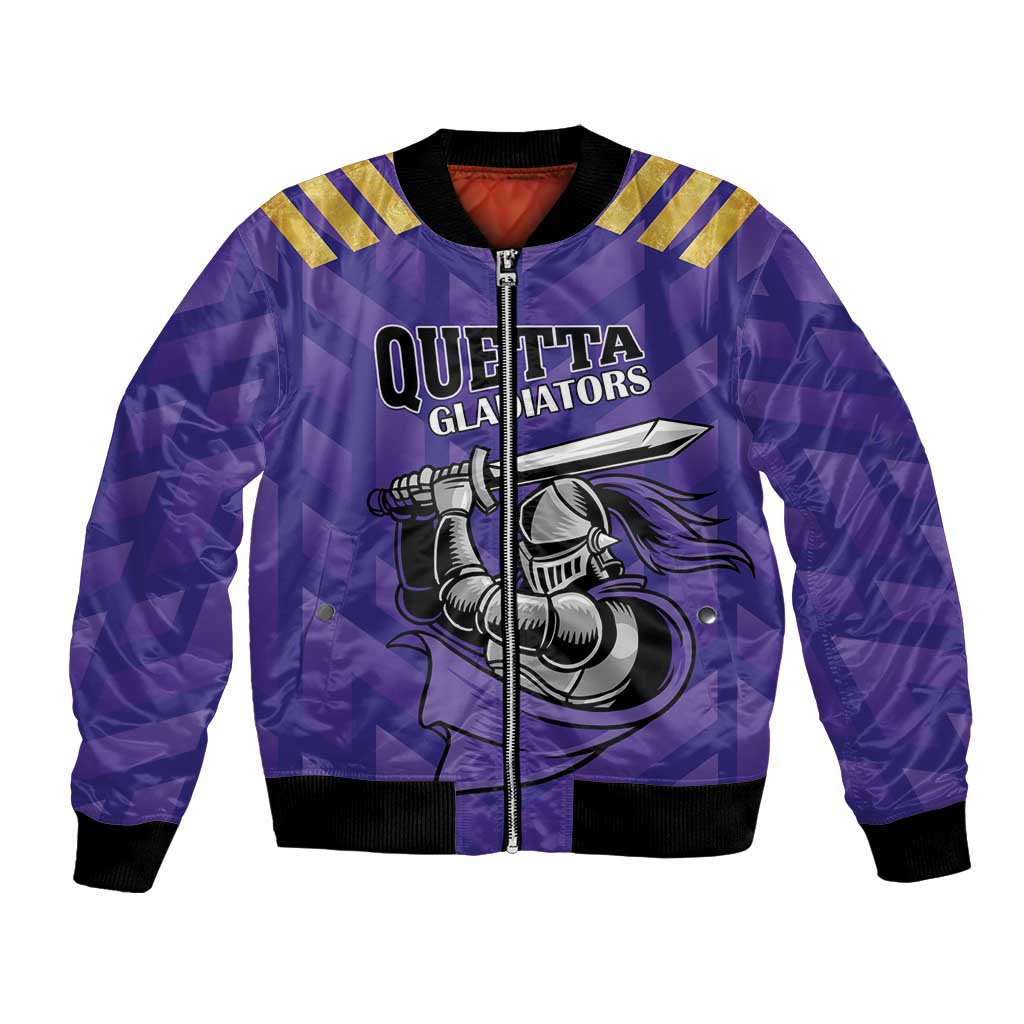 Custom Quetta Cricket Gladiators Bomber Jacket One Force Purple Force - Wonder Print Shop