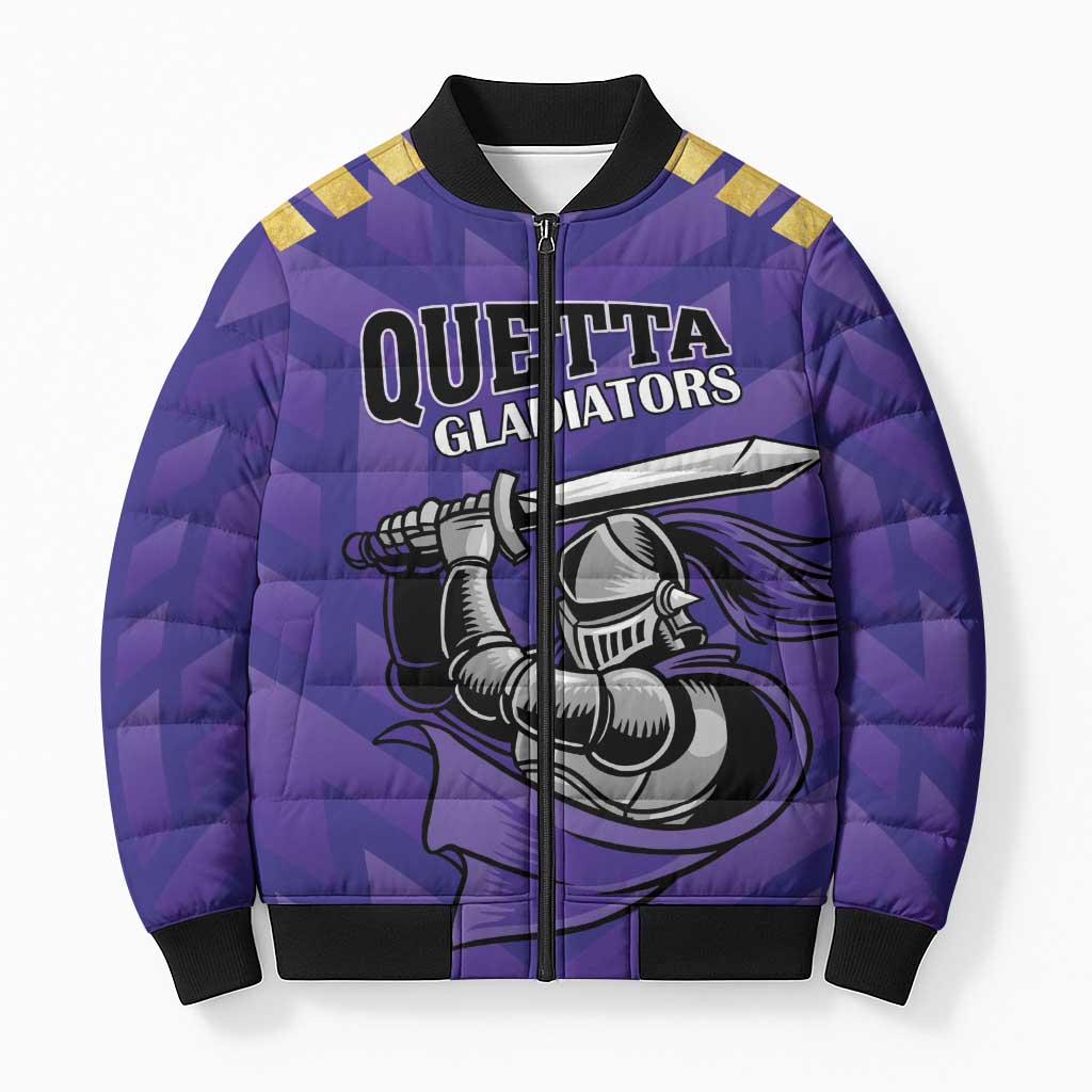 Custom Quetta Cricket Gladiators Bomber Puffer Jacket One Force Purple Force - Wonder Print Shop