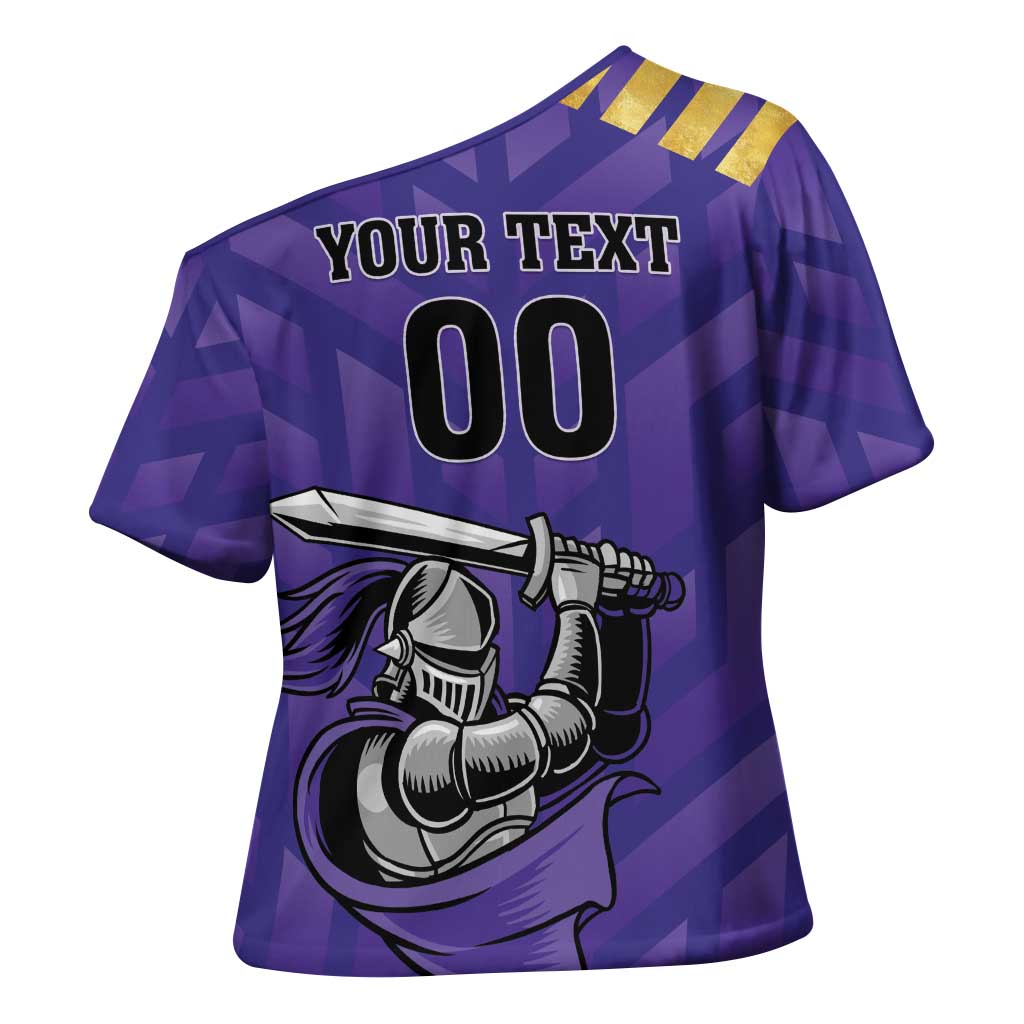 Custom Quetta Cricket Gladiators Cross Shoulder Shirt One Force Purple Force - Wonder Print Shop