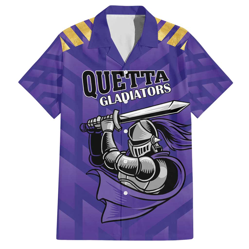 Custom Quetta Cricket Gladiators Hawaiian Shirt One Force Purple Force - Wonder Print Shop