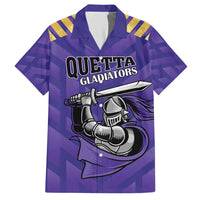 Custom Quetta Cricket Gladiators Hawaiian Shirt One Force Purple Force - Wonder Print Shop