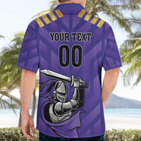 Custom Quetta Cricket Gladiators Hawaiian Shirt One Force Purple Force - Wonder Print Shop