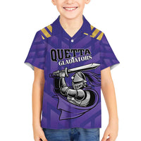 Custom Quetta Cricket Gladiators Hawaiian Shirt One Force Purple Force - Wonder Print Shop