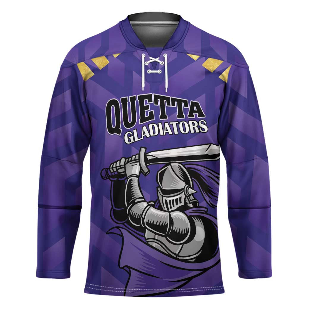 Custom Quetta Cricket Gladiators Hockey Jersey One Force Purple Force - Wonder Print Shop