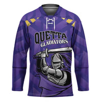 Custom Quetta Cricket Gladiators Hockey Jersey One Force Purple Force - Wonder Print Shop
