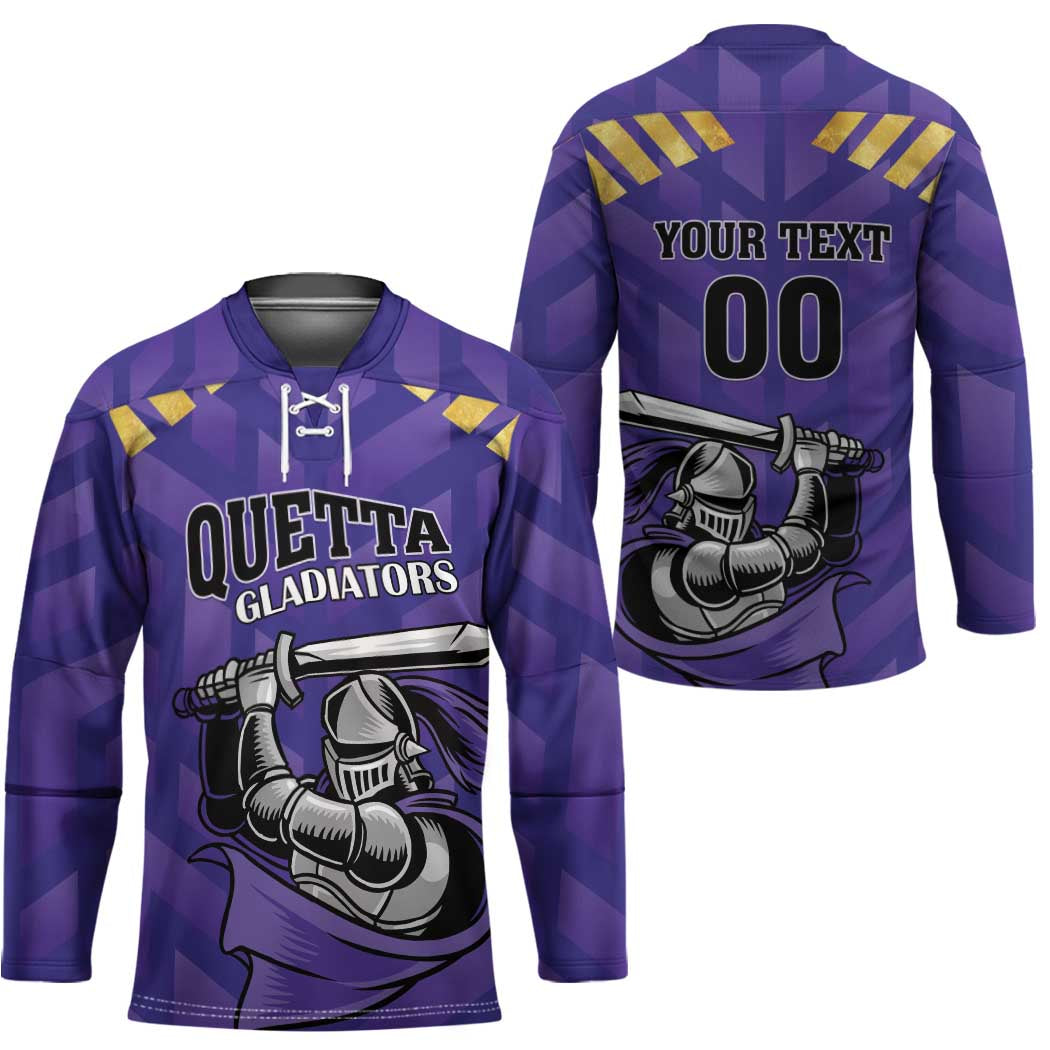Custom Quetta Cricket Gladiators Hockey Jersey One Force Purple Force - Wonder Print Shop