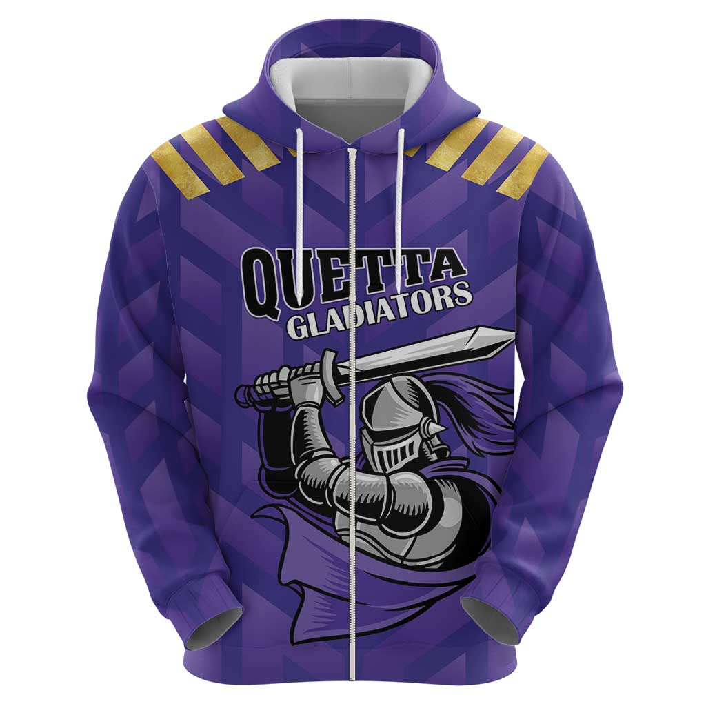 Custom Quetta Cricket Gladiators Hoodie One Force Purple Force - Wonder Print Shop