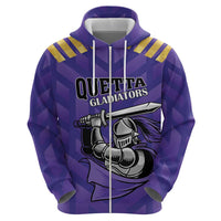 Custom Quetta Cricket Gladiators Hoodie One Force Purple Force - Wonder Print Shop