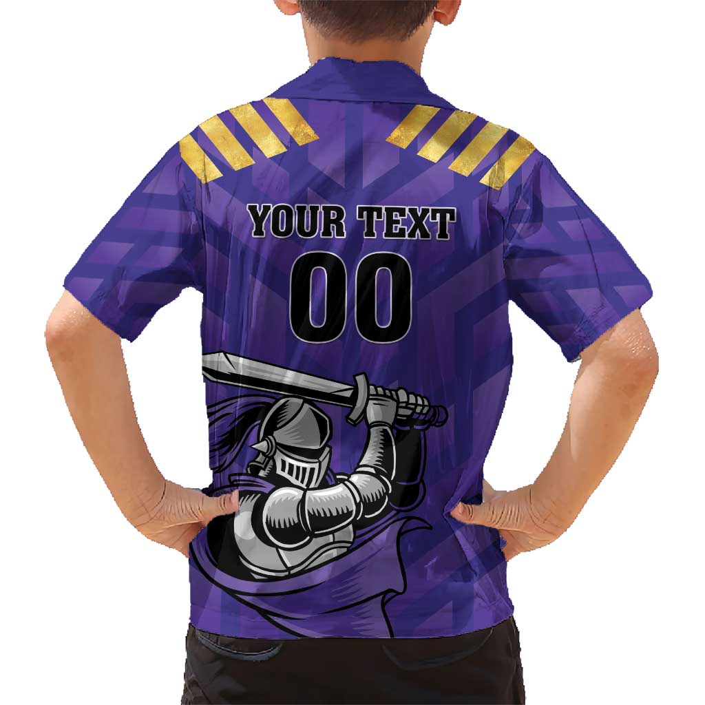 Custom Quetta Cricket Gladiators Kid Hawaiian Shirt One Force Purple Force - Wonder Print Shop
