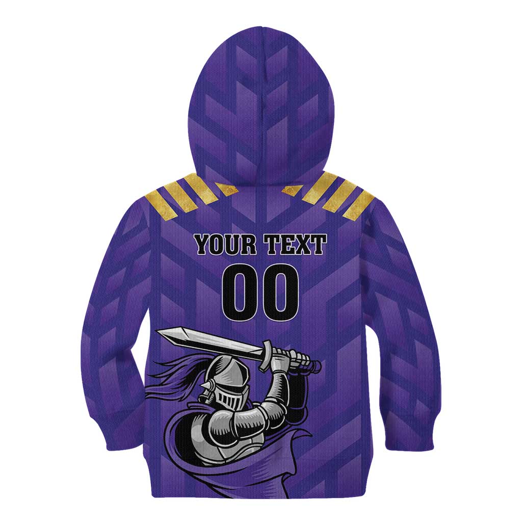 Custom Quetta Cricket Gladiators Kid Hoodie One Force Purple Force - Wonder Print Shop