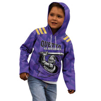Custom Quetta Cricket Gladiators Kid Hoodie One Force Purple Force - Wonder Print Shop