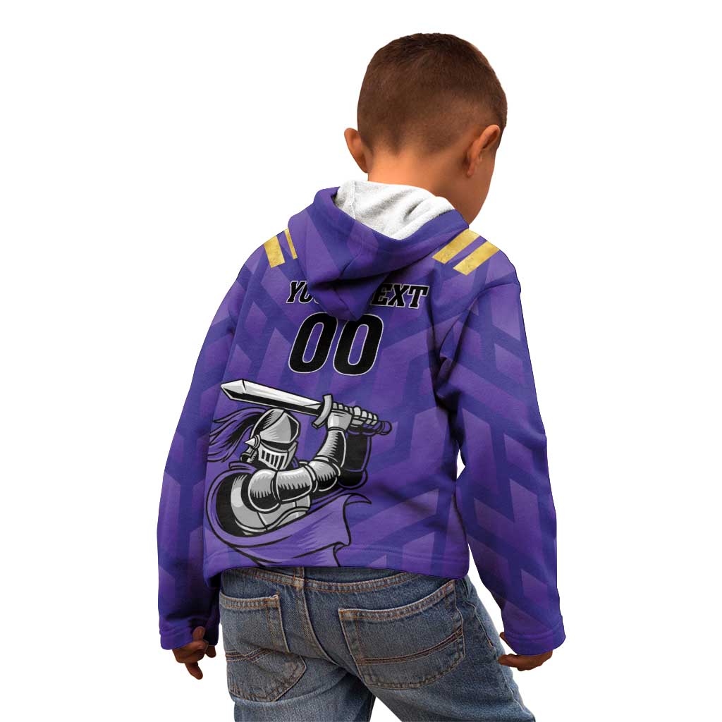 Custom Quetta Cricket Gladiators Kid Hoodie One Force Purple Force - Wonder Print Shop