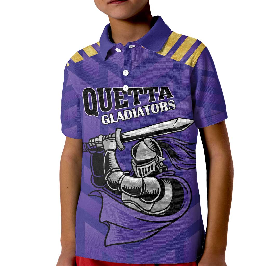 Custom Quetta Cricket Gladiators Kid Polo Shirt One Force Purple Force - Wonder Print Shop
